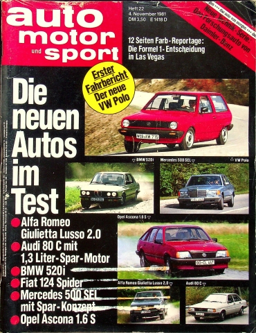 Deckblatt Auto Motor und Sport (22/1981)